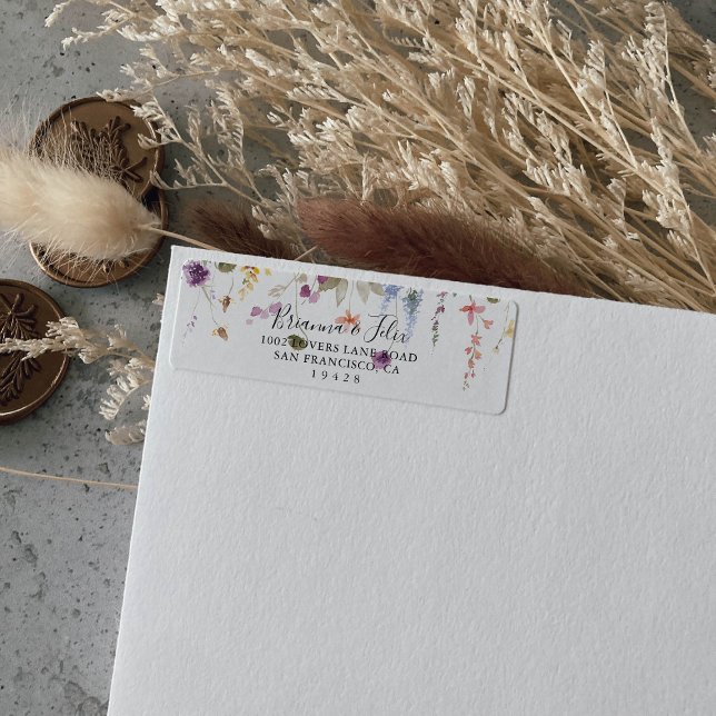 Classic Wild Colourful Floral Return Address (Creator Uploaded)