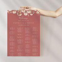Classic Wildflower Alphabetical Seating Chart