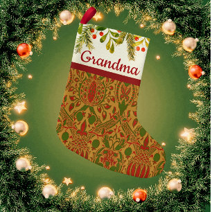 Classic William Morris Personalised Christmas Small Christmas Stocking