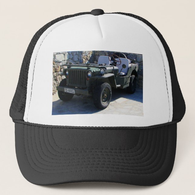 Classic Willy's Jeep. Trucker Hat (Front)
