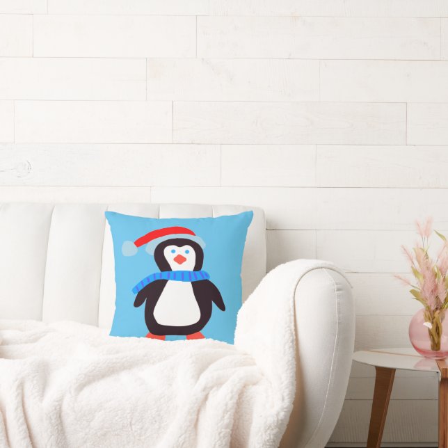 Classic Winter Penguin  Cushion (Couch)
