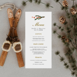 Classic Winter Pine Wedding Menu
