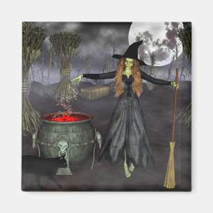Classic Witch Halloween Magnet
