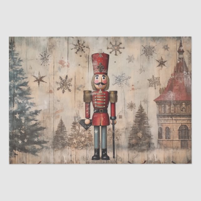 Classic with a Twist: Edgy Nutcracker Tissue Paper (Front)