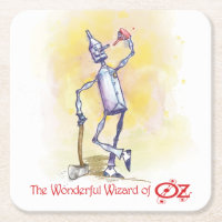 Classic Wizard of Oz Tin Man Square Paper Coaster