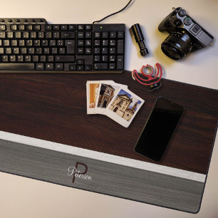 Classic Wood Hue Burnt Hickory Desk Mat