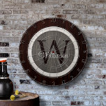 Classic Wood Hue Hickory and Cedar Dart Board<br><div class="desc">The Classic Wood Hue Hickory and Cedar Dartboard makes a great family activity and is an excellent addition to your game room. Easily personalise this graphic design with your monogram.</div>