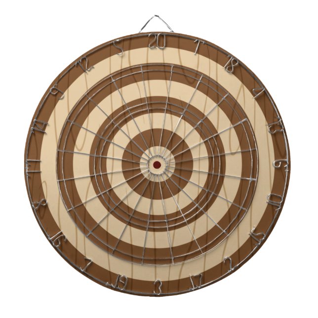 Classic Wooden Dartboard Rustic Wall Game Decor (Front)