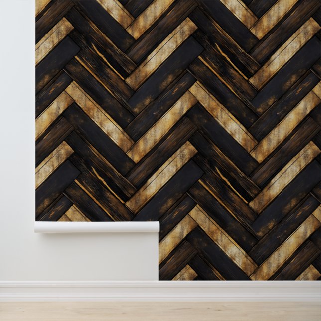 Classic Wooden Pattern Wallpaper (Application)