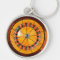 Classic Wooden Roulette Wheel Keychain