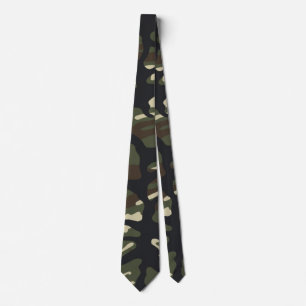 Classic Woodland Camouflage Pattern Tie