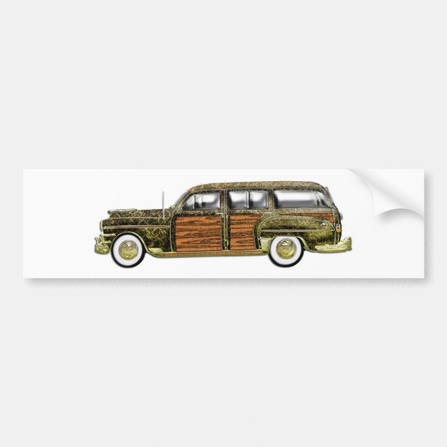 Classic Woody Station wagon Bumper Sticker (Front)