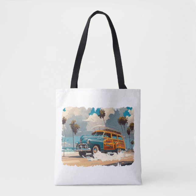 Classic Woody Wagon Tote Bag (Front)