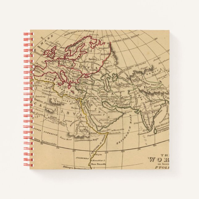 Classic World Map Notebook (Front)