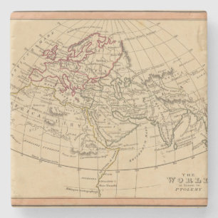 Classic World Map Stone Coaster
