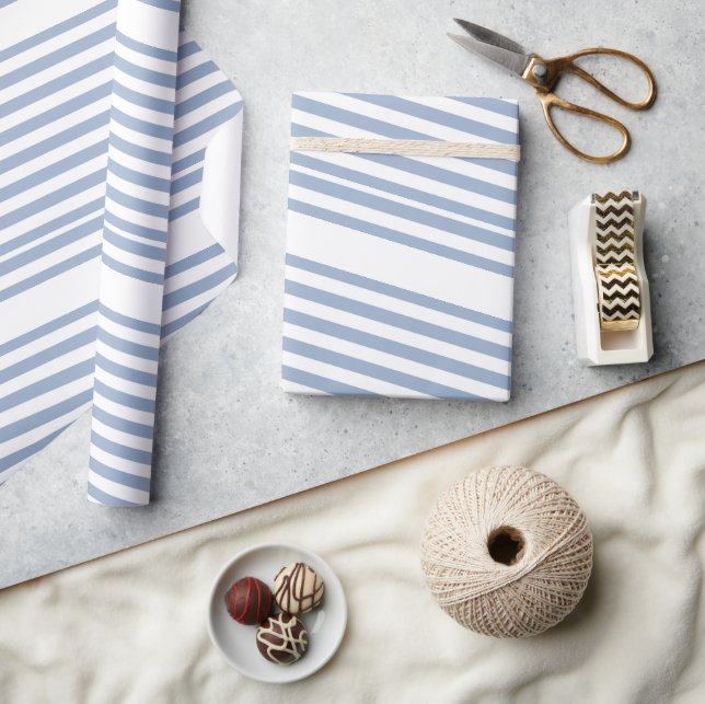 Classic Wrapping Paper Blue & White Stripe  (Crafts)