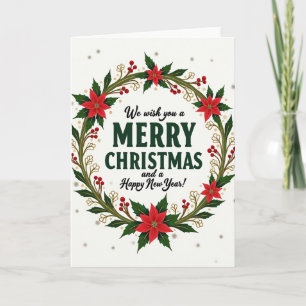 Classic Wreath Christmas Card