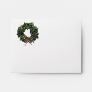 Classic wreath Christmas Letter Envelope