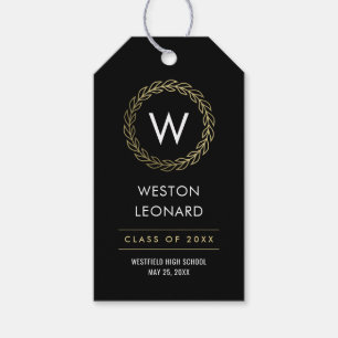 Classic Wreath EDITABLE COLOR Graduation Favour Ta Gift Tags
