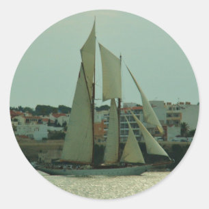 Classic Yacht Round Sticker