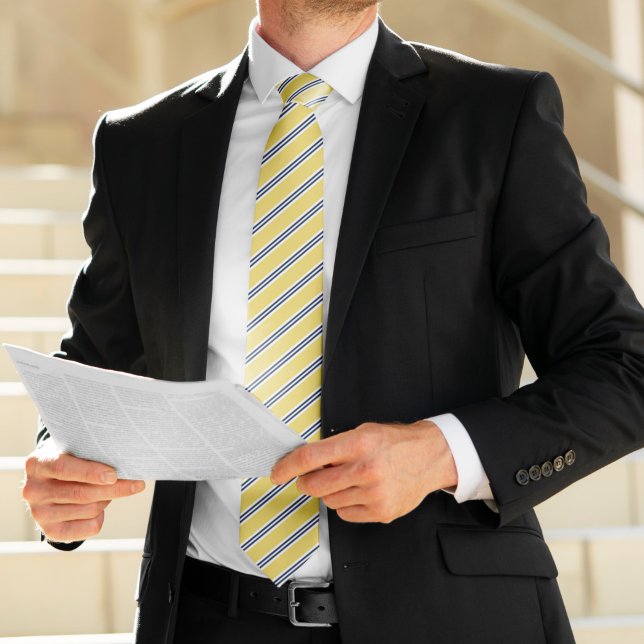 Classic Yellow and Blue Stripes Tie (Creator Uploaded)