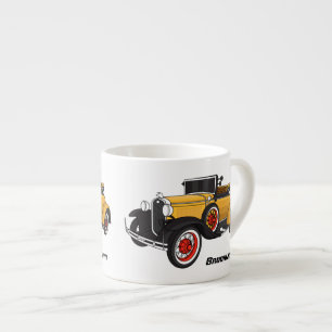 Classic yellow car 1931  espresso cup