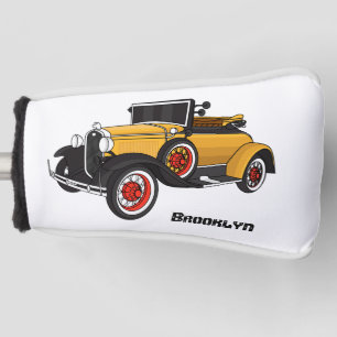 Classic yellow car 1931 golf head cover