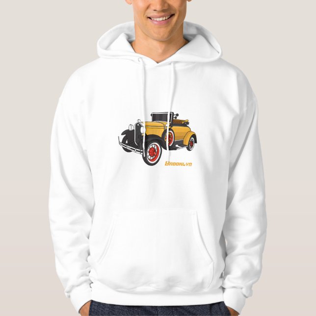 Classic yellow car 1931 hoodie (Front)