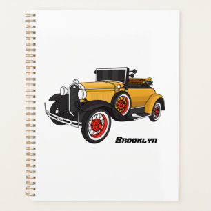 Classic yellow car 1931 planner