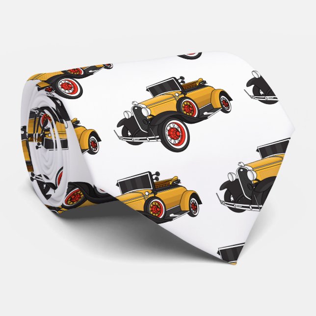 Classic yellow car 1931 tie (Rolled)