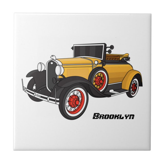 Classic yellow car 1931 tile (Front)