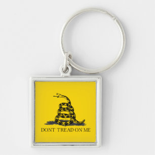 Classic Yellow Gadsden Flag Don't Tread on Me Key Ring