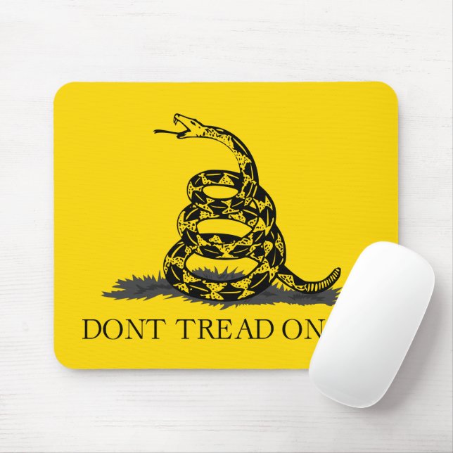Classic Yellow Gadsden Flag Don't Tread on Me Mouse Pad (With Mouse)