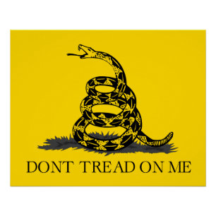 Classic Yellow Gadsden Flag Don't Tread on Me Poster