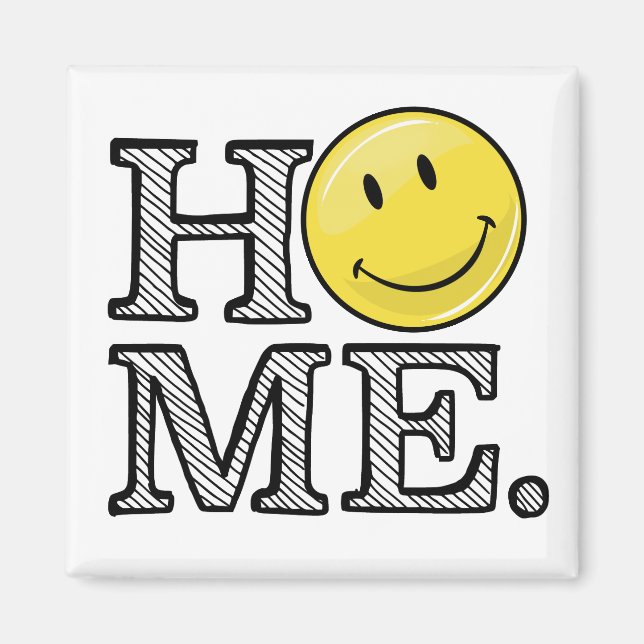 Classic Yellow Happy Face | Housewarming Magnet (Front)