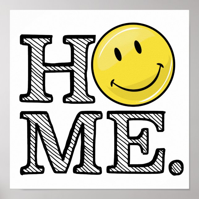 Classic Yellow Happy Face | Housewarming Poster (Front)