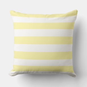 Classic Yellow + White Stripes Cushion