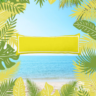 Classic Yellow with White Trim  Body Pillow