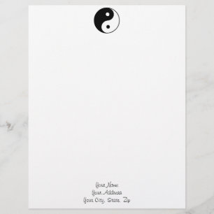 Classic Yin Yang Customized Letterhead