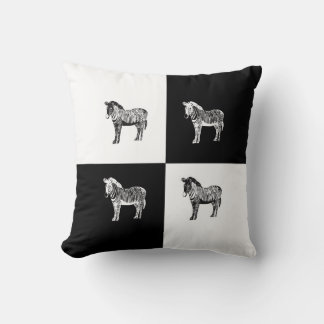 Classic Zebra black and white Cushion