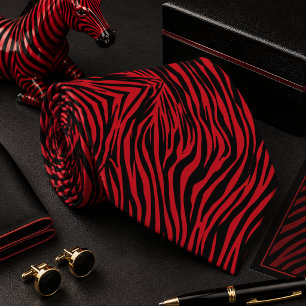 Classic Zebra Wild Animal Pattern Tie