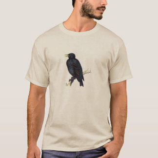 Classic Zoological Etching - Starling T-Shirt