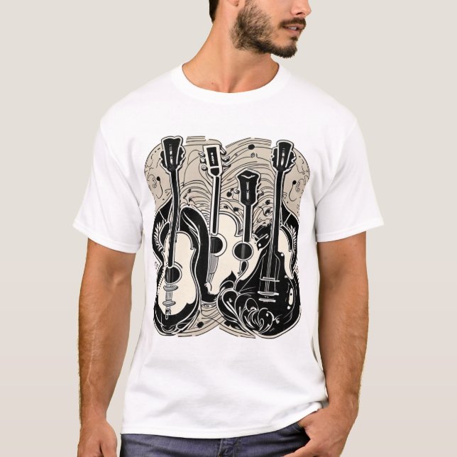 Classical acoustic guitar T-Shirt (Front)