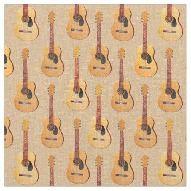 Classical Acoustic Guitars Musician Fabric (Close Up)