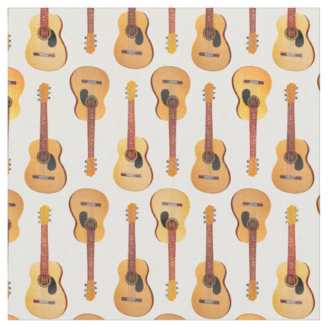 Classical Acoustic Guitars Musician Fabric (Close Up)