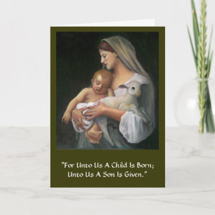 CLASSICAL ART CHRISTMAS CARD: MADONNA & CHILD HOLIDAY CARD