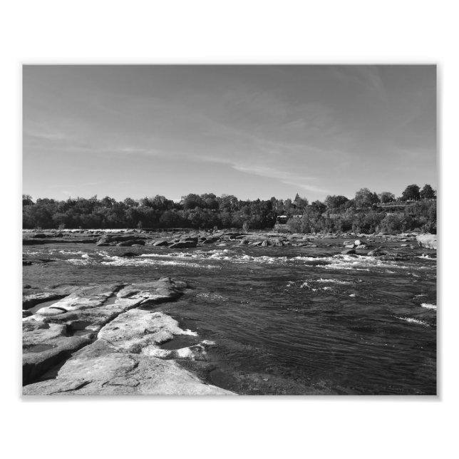 Classical Black and White Photo of the James River (Front)