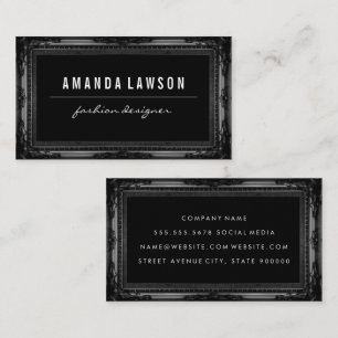 Classical Black Frame Business Card