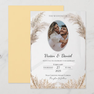 Classical Black & Gold Customisable Wedding Invitation