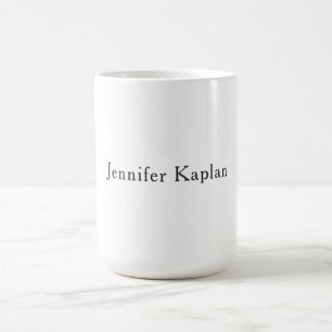 Classical Black & White Minimalist Professional Coffee Mug